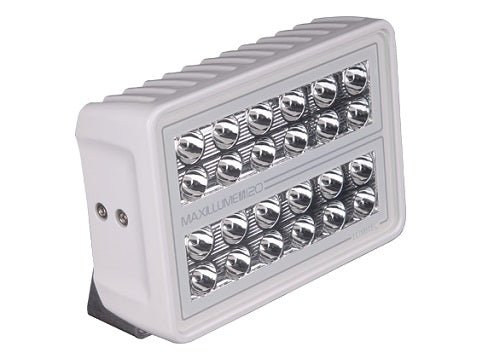 Lumitec Maxillume H120 Flood White LED Trunnion Mount White Finish 12/24v - Clinch River Fishing USA