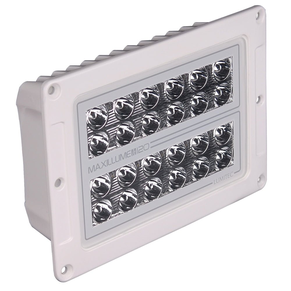 Lumitec Maxillume h120 - Flush Mount Flood Light - White Housing - White Dimming - Clinch River Fishing USA