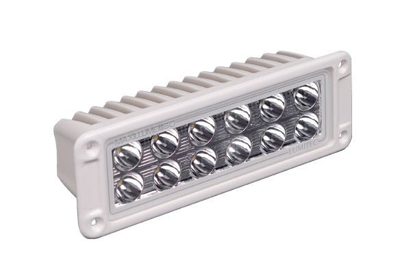 Lumitec Maxillume H60 Flood White LED Flush Mount White Finish 12/24v - Clinch River Fishing USA