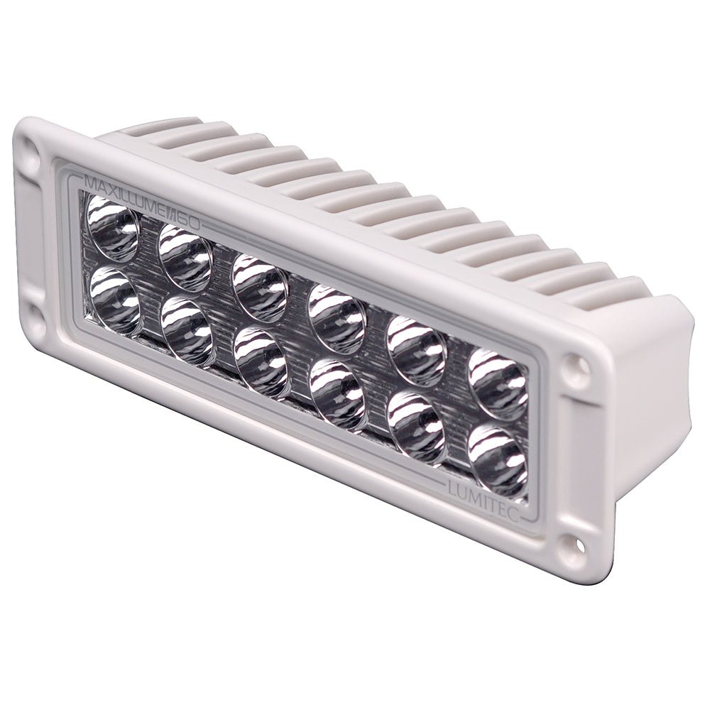 Lumitec Maxillumeh60 - Flush Mount Flood Light - White Housing - White Dimming - Clinch River Fishing USA