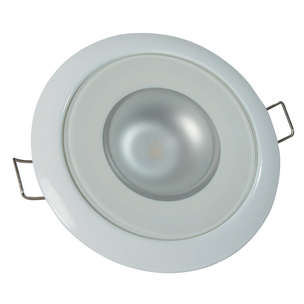Lumitec Mirage - Flush Mount Down Light - Glass Finish/White Bezel - White Non - Dimming - Clinch River Fishing USA