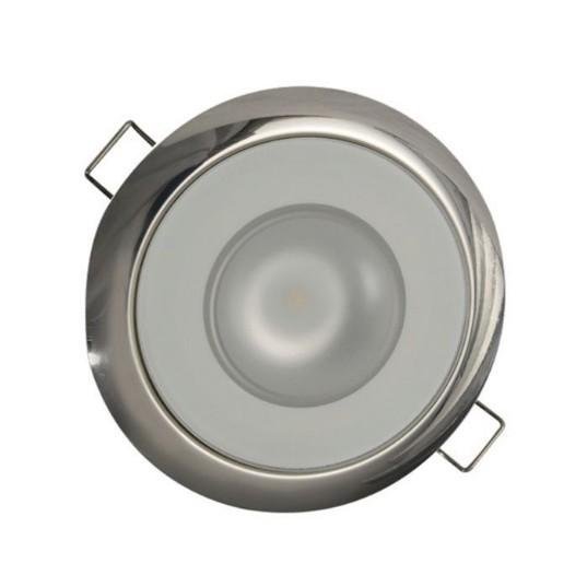 LUMITEC Mirage Flush Mount LED Down Light, Polished Housing, White Non-Dimming | 113113 - Clinch River Fishing USA