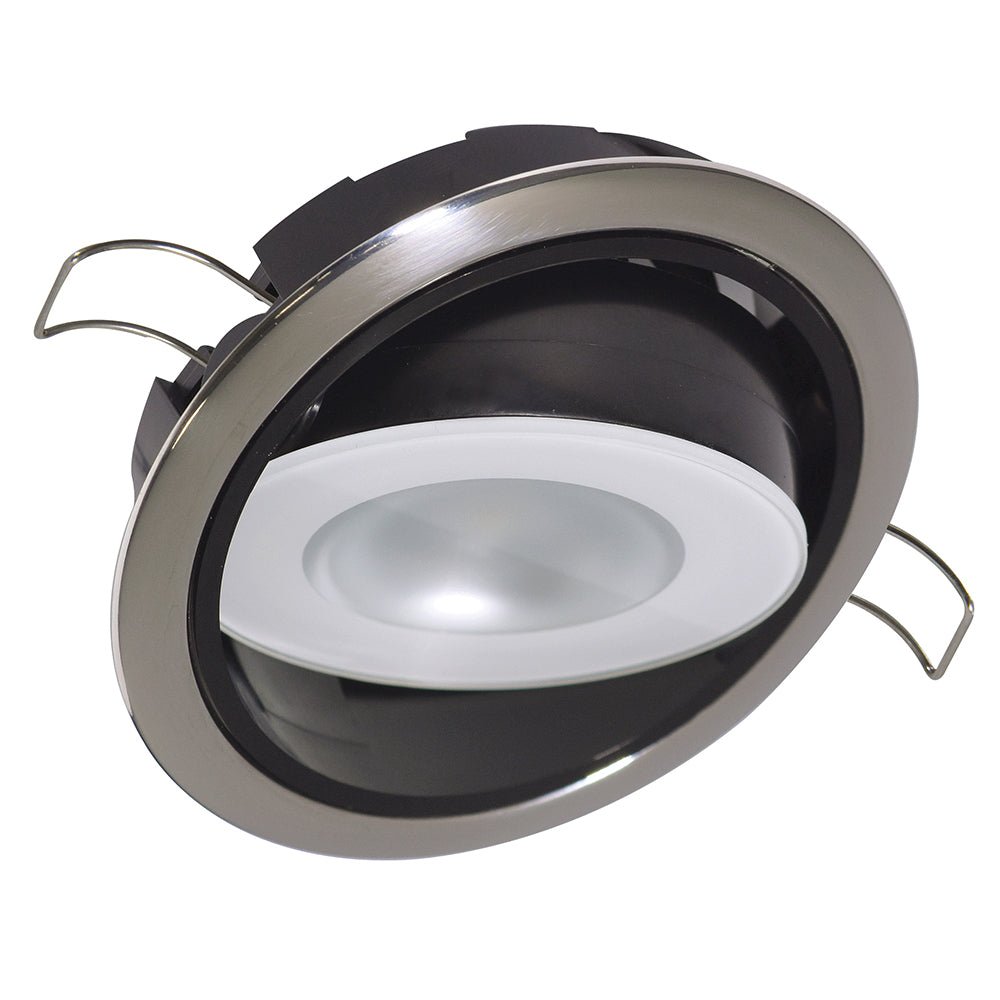 Lumitec Mirage Positionable Down Light - Spectrum RGBW Dimming - Polished Bezel - Clinch River Fishing USA