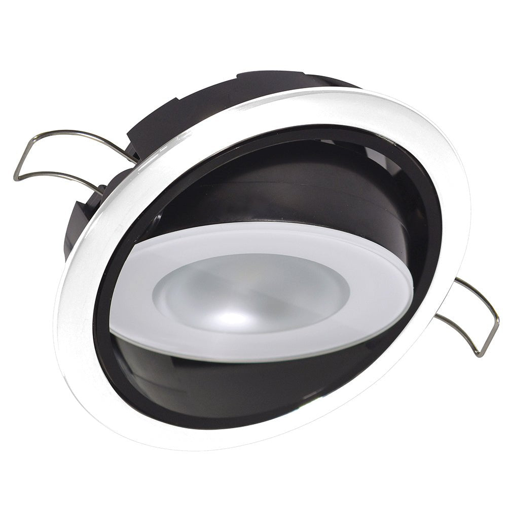 Lumitec Mirage Positionable Down Light - Spectrum RGBW Dimming - White Bezel - Clinch River Fishing USA