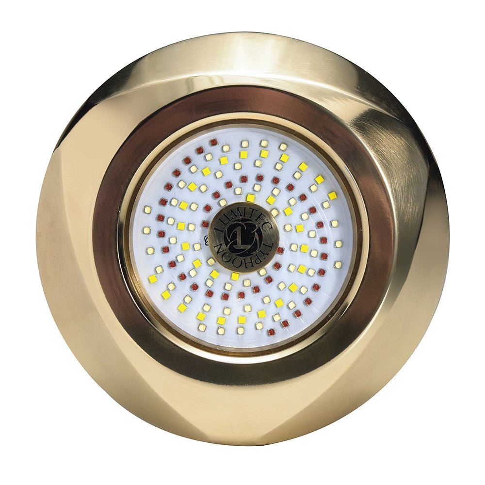 Lumitec SeaBlaze Typhoon Underwater Bronze Thru - Hull LED Light - White/Blue - Clinch River Fishing USA