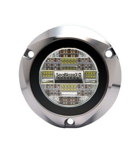 LUMITEC SeaBlaze X2 LED Underwater Light, Chrome, Spectrum RGBW | 101591 - Clinch River Fishing USA