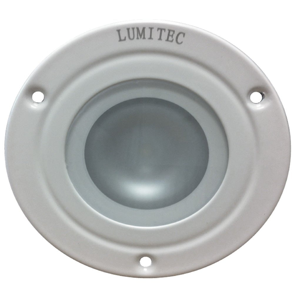 Lumitec Shadow - Flush Mount Down Light - White Finish - 3-Color Red/Blue Non-Dimming w/White Dimming - Clinch River Fishing USA