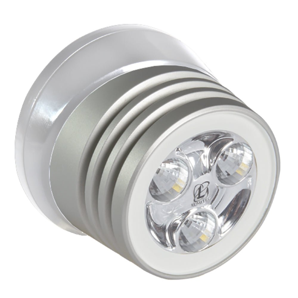 Lumitec Zephyr LED Spreader/Deck Light - Brushed White Base - White Non - Dimming - Clinch River Fishing USA