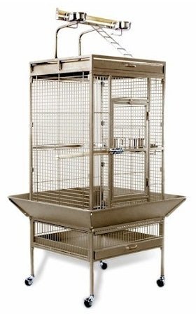Medium Wrought Iron Select Bird Cage - Chalk White - Clinch River Fishing USA