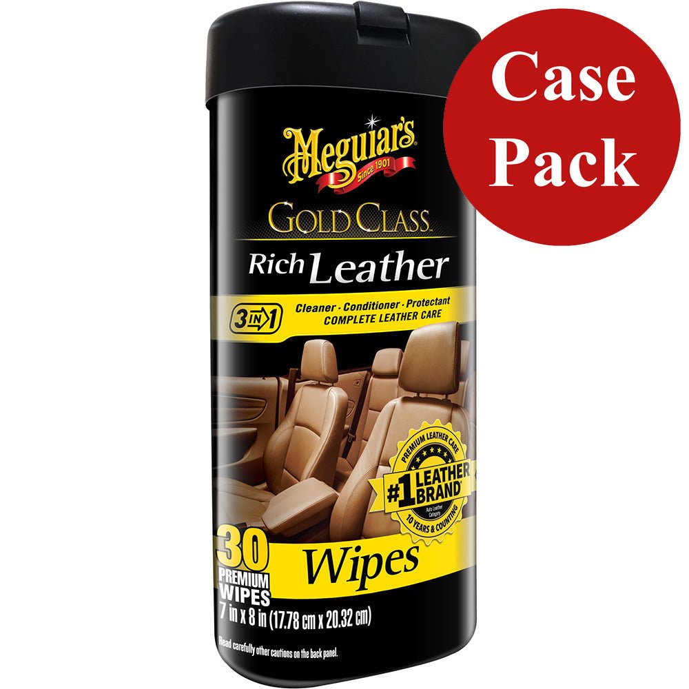 Meguiar's Gold Class™ Rich Leather Cleaner & Conditioner Wipes *Case of 6* - Clinch River Fishing USA