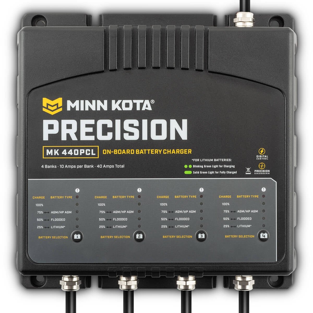 Minn Kota MK440PCL Precision Charger 4 Bank 10 Amps - Clinch River Fishing USA