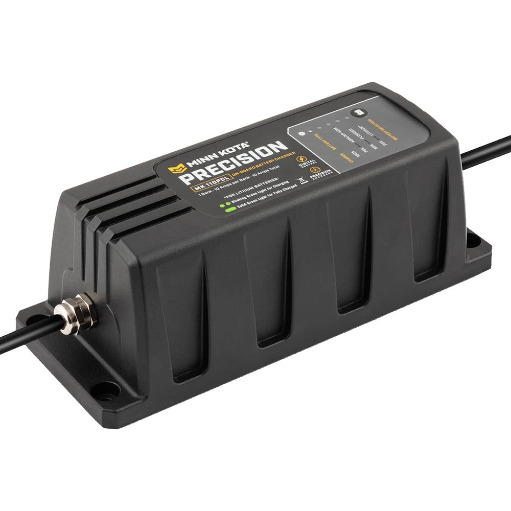 Minn Kota On-Board Precision Charger MK-110 PCL 1 Bank x 10 AMP LI Optimized Charger - Clinch River Fishing USA