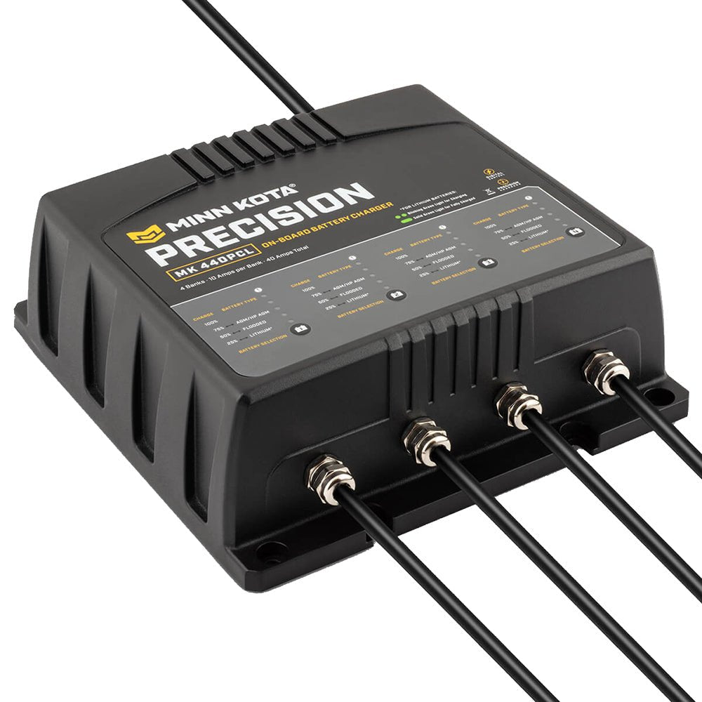 Minn Kota On-Board Precision Charger MK-440 PCL 4 Bank x 10 AMP LI Optimized Charger - Clinch River Fishing USA
