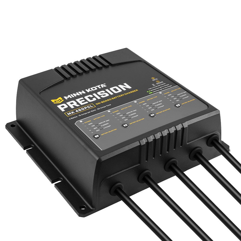Minn Kota On-Board Precision Charger MK-460 PCL 4 Bank x 15 AMP LI Optimized Charger - Clinch River Fishing USA
