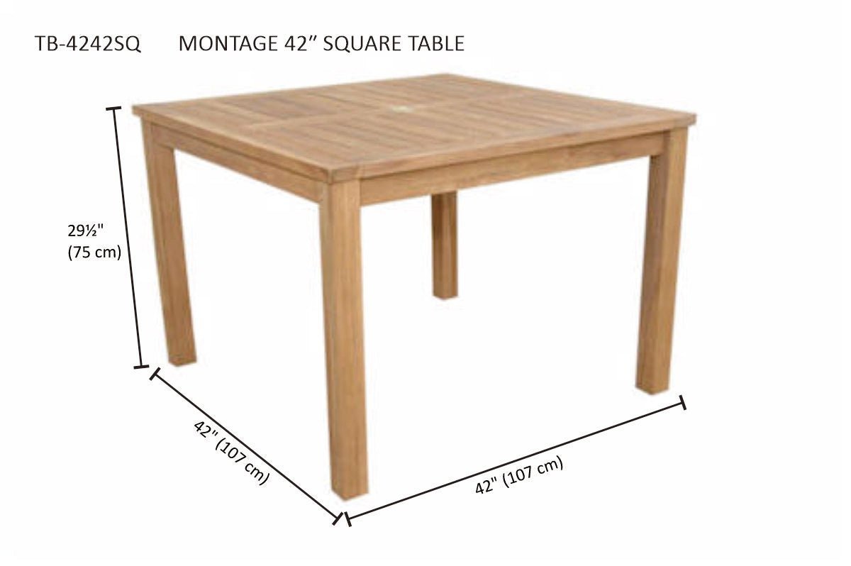 MONTAGE 42β³ SQUARE TABLE - Clinch River Fishing USA