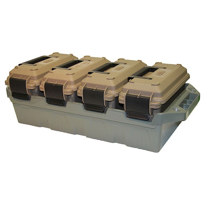MTM 4-Can Ammo Crate Dark Earth/Forest Green - Clinch River Fishing USA