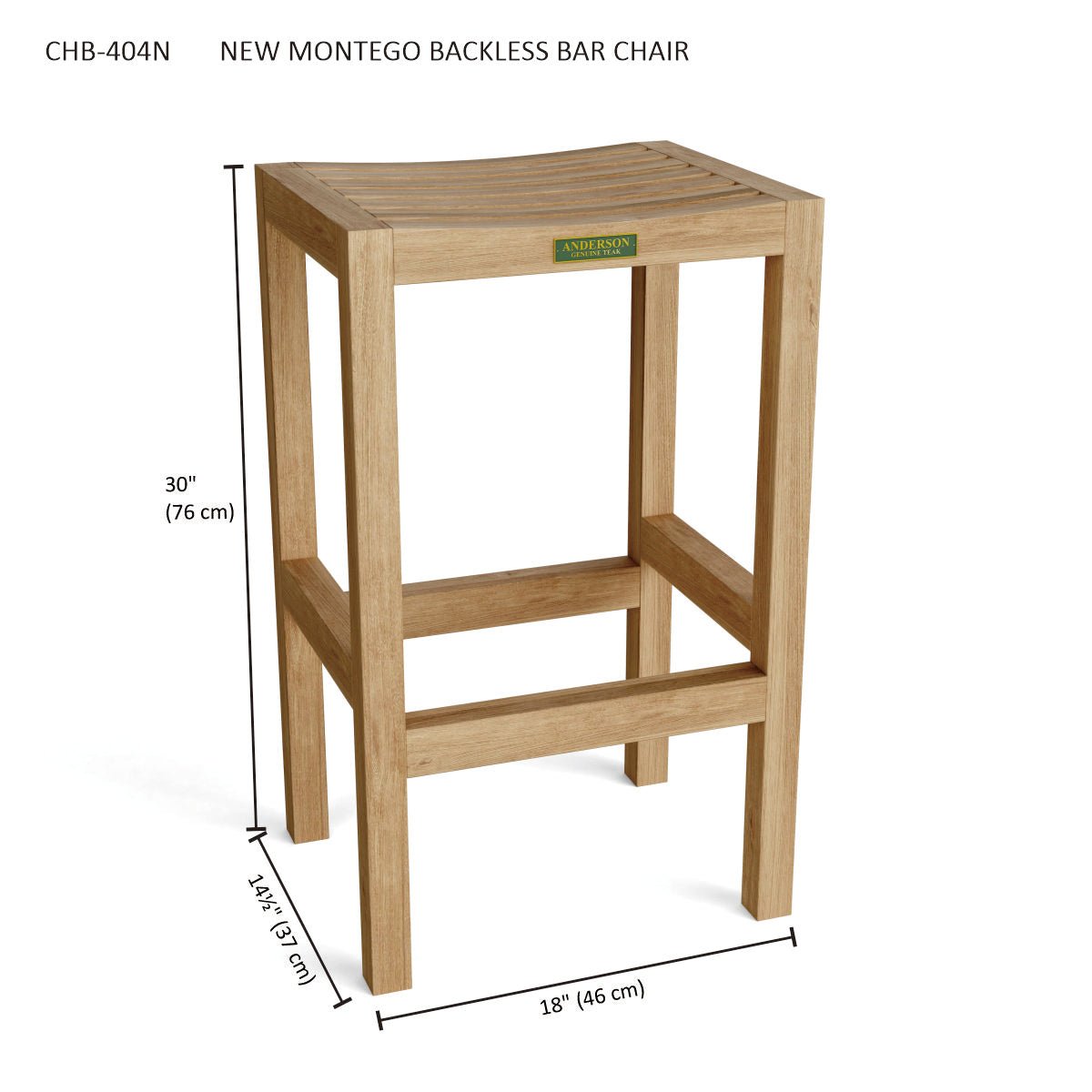 NEW MONTEGO BACKLESS BAR CHAIR - Clinch River Fishing USA