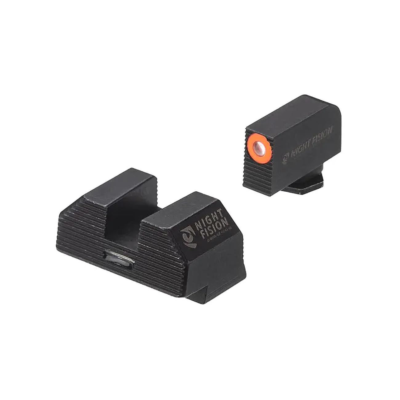 Night Fision Costa Ludus Night Sight Set Glock 42/43/43x/43x MOS Orange Front Ring/Rear Green Bar - Clinch River Fishing USA