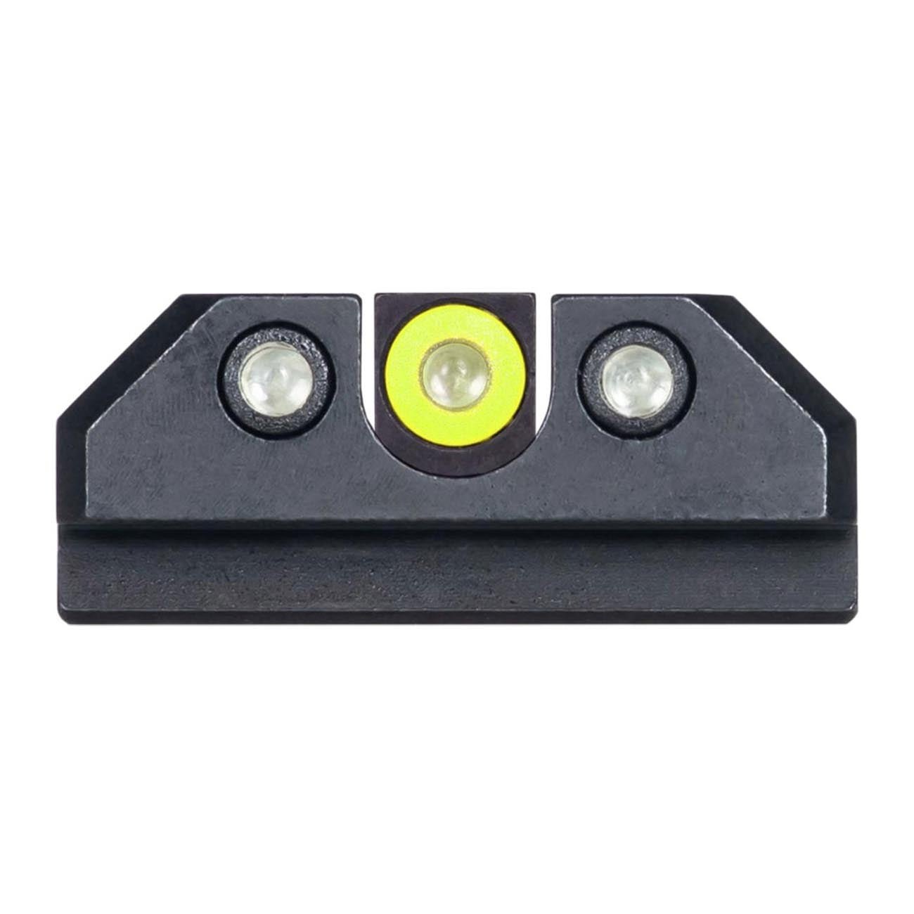 Night Fision Night Sight Set for CZ - USA P - 10 C/F Yellow Front Ring/Black U - Notched Rear Rings - Clinch River Fishing USA