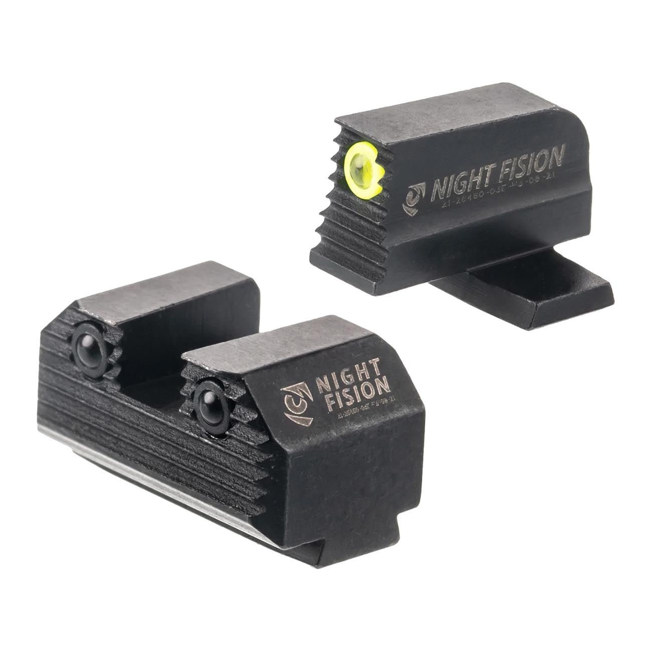 Night Fision Optics - Ready Stealth Series for Springfield Hellcat - Yellow Front Ring / Black Rear Ri - Clinch River Fishing USA