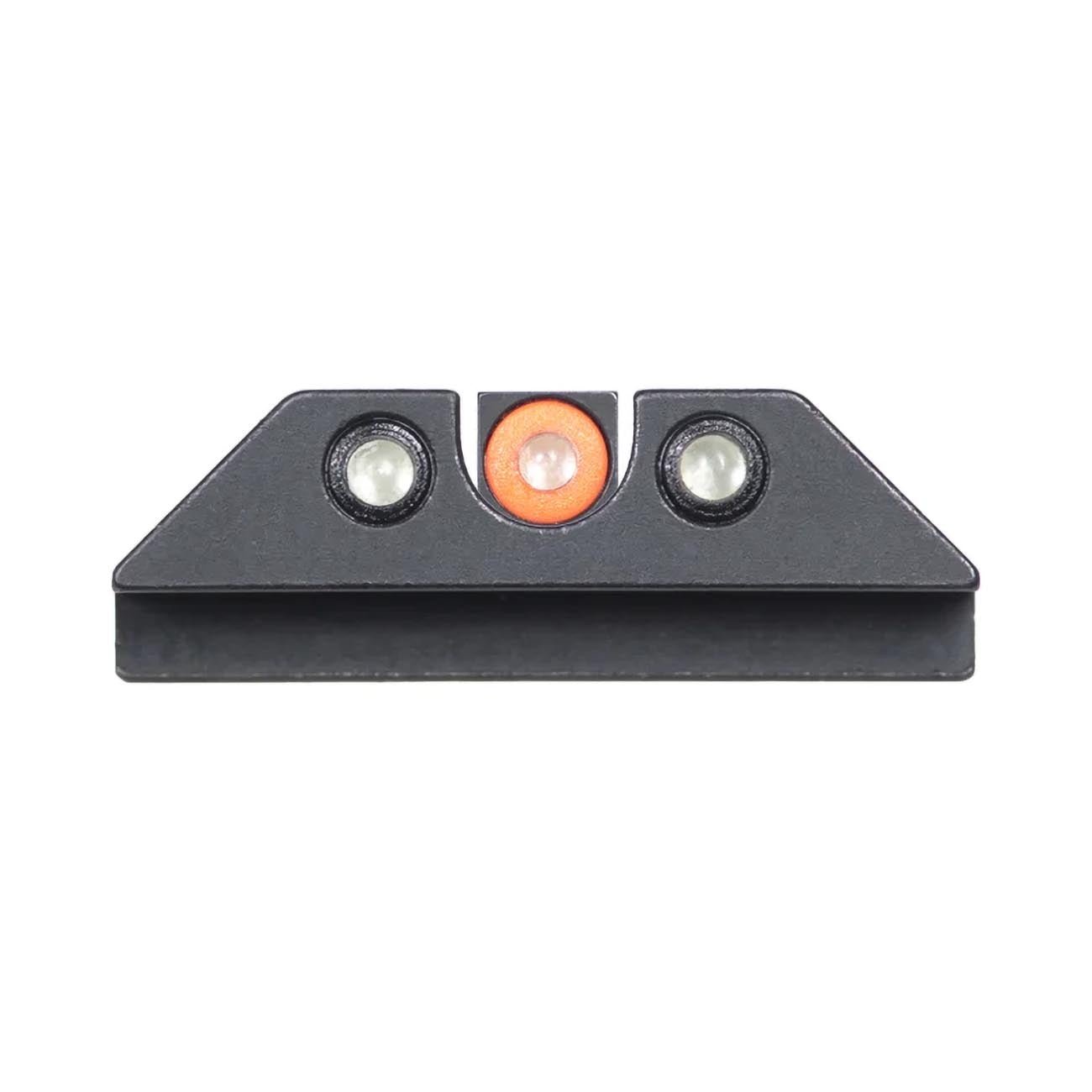 Night Fision Tritium Night Sights for Glock 17/19/34/43/48 - Orange Front Ring/U - Notch Black Rear Ri - Clinch River Fishing USA