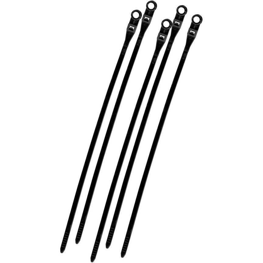 Nippon Nylon Wire Ties 8GΓΒ¦ with Tie-Down Mounting Ring - Black (100 count) - Clinch River Fishing USA