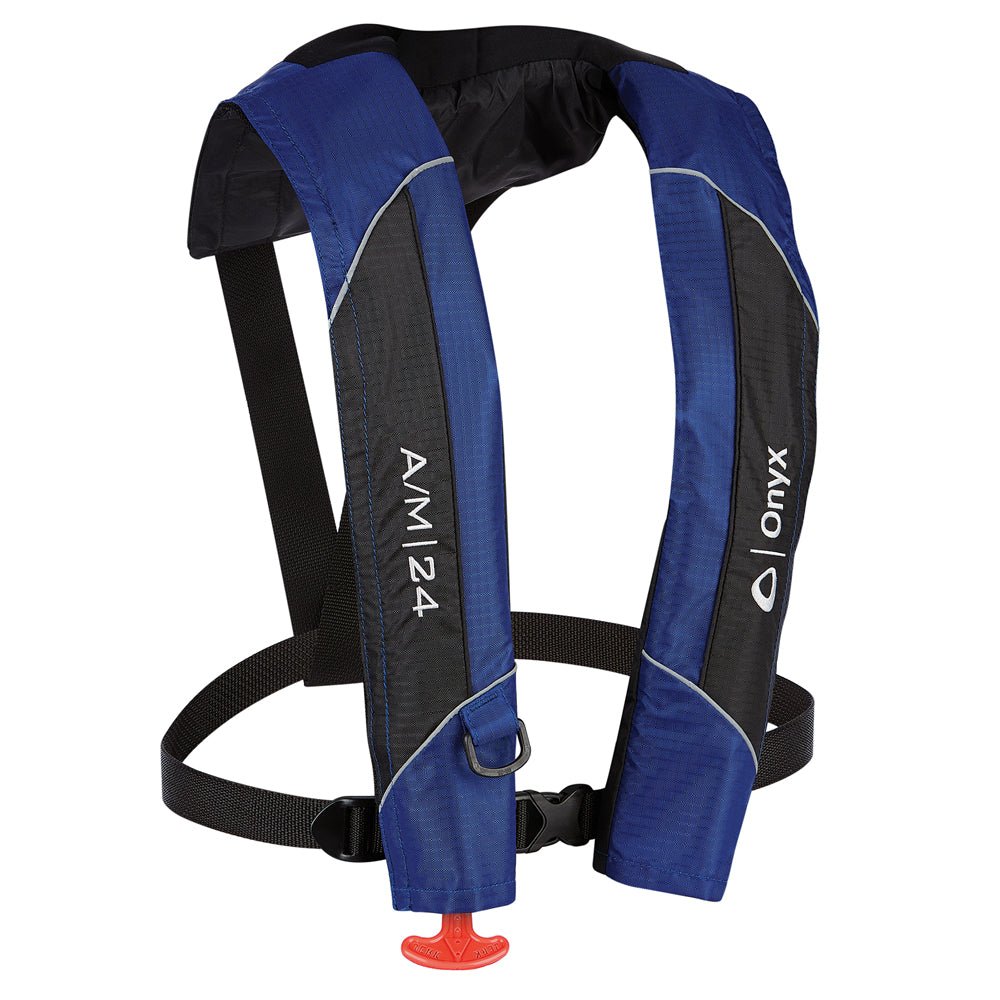 Onyx A/M-24 Automatic/Manual Inflatable PFD Life Jacket - Blue - Clinch River Fishing USA