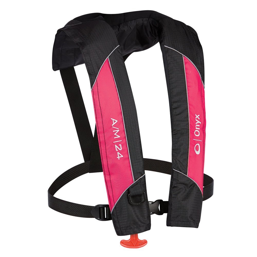 Onyx A/M-24 Automatic/Manual Inflatable PFD Life Jacket - Pink - Clinch River Fishing USA