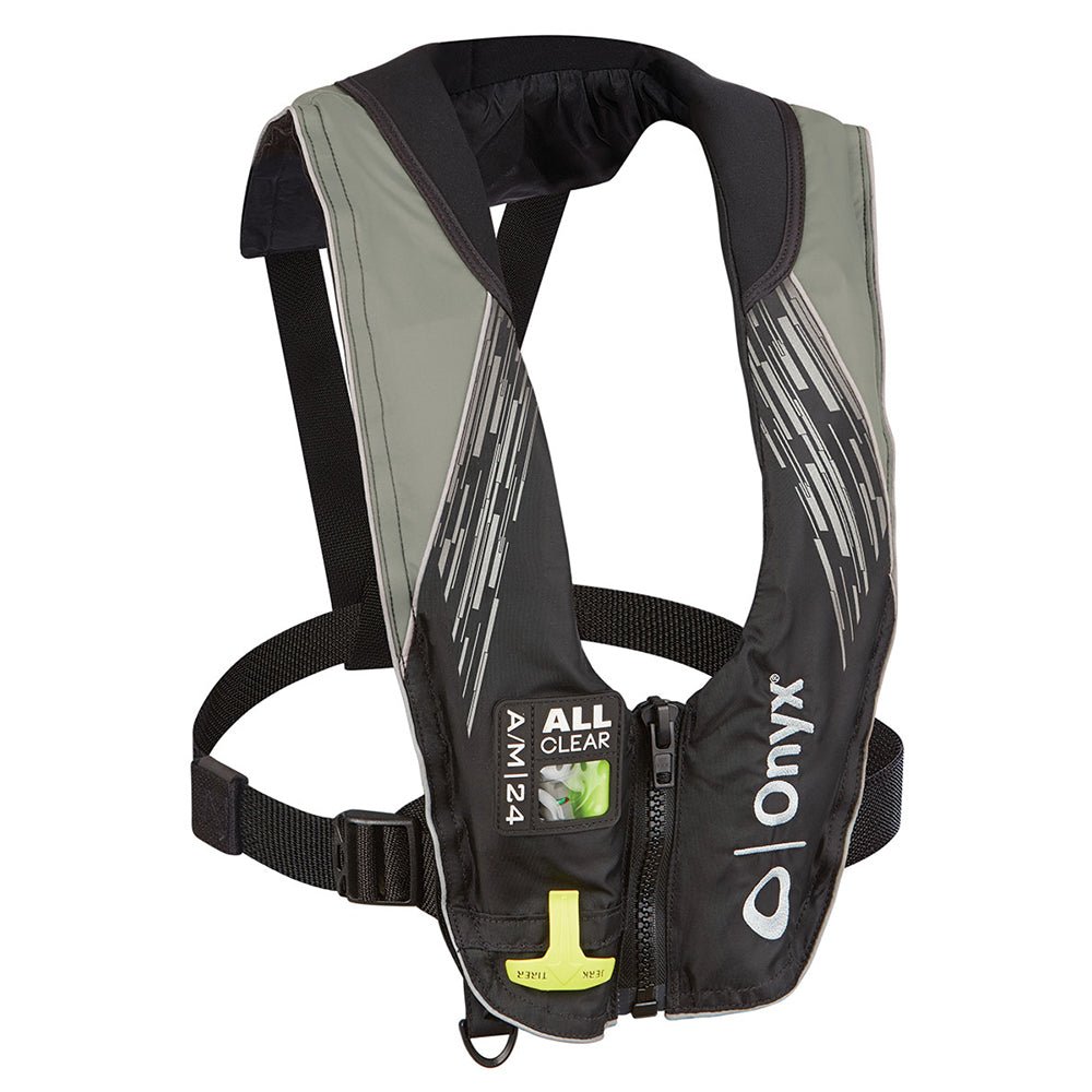 Onyx A/M - 24 Series All Clear Automatic/Manual Inflatable Life Jacket - Grey - Adult - Clinch River Fishing USA