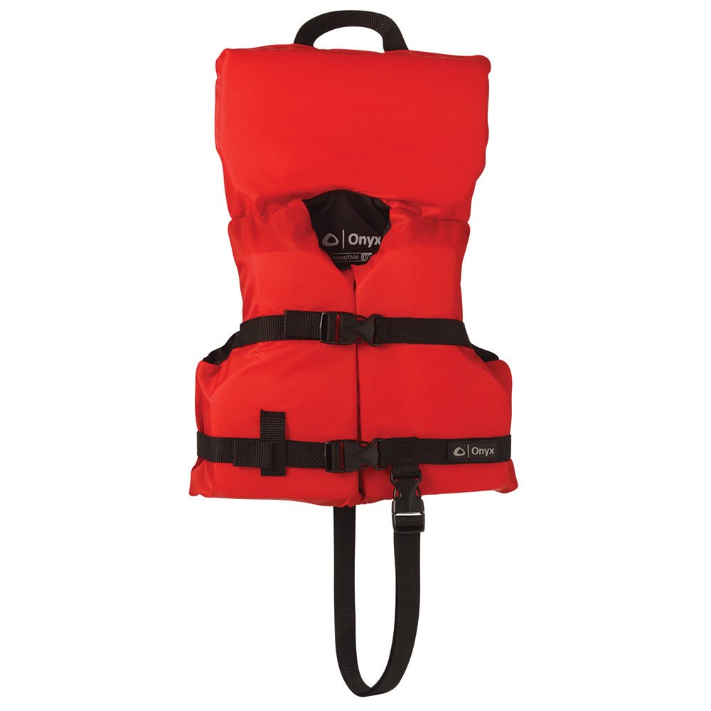 Onyx Nylon General Purpose Life Jacket - Infant/Child Under 50lbs - Red - Clinch River Fishing USA