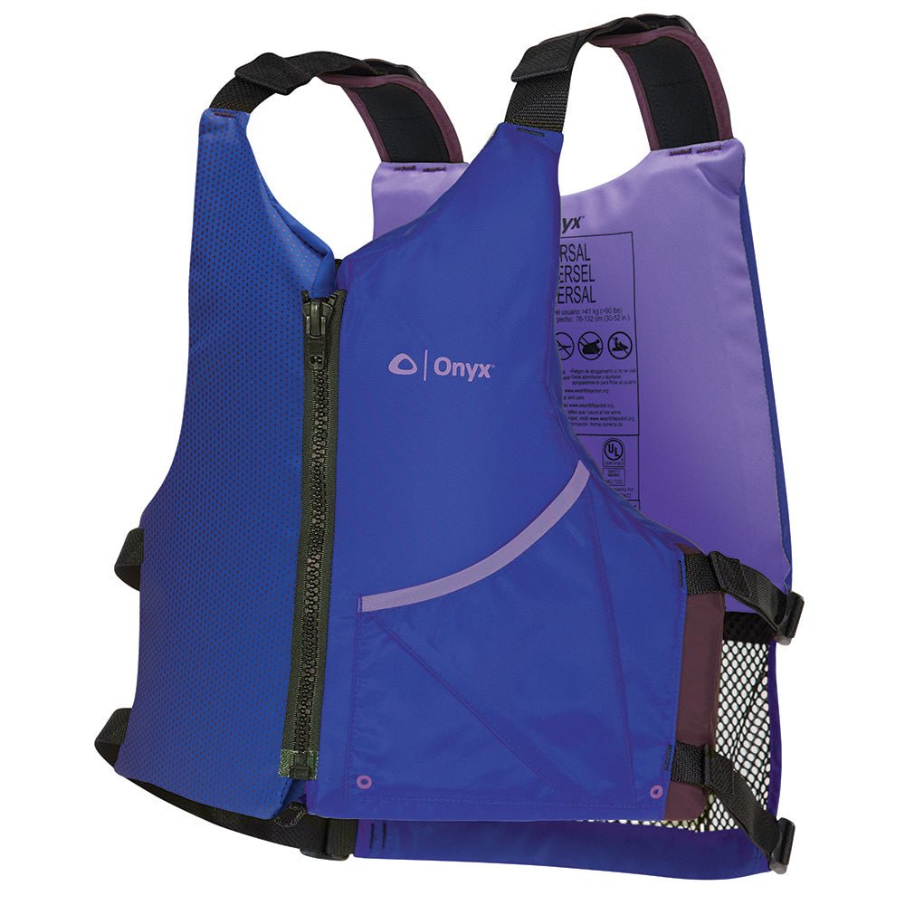 Onyx Universal Paddle PFD Life Jacket - Adult - Blue/Purple - Clinch River Fishing USA