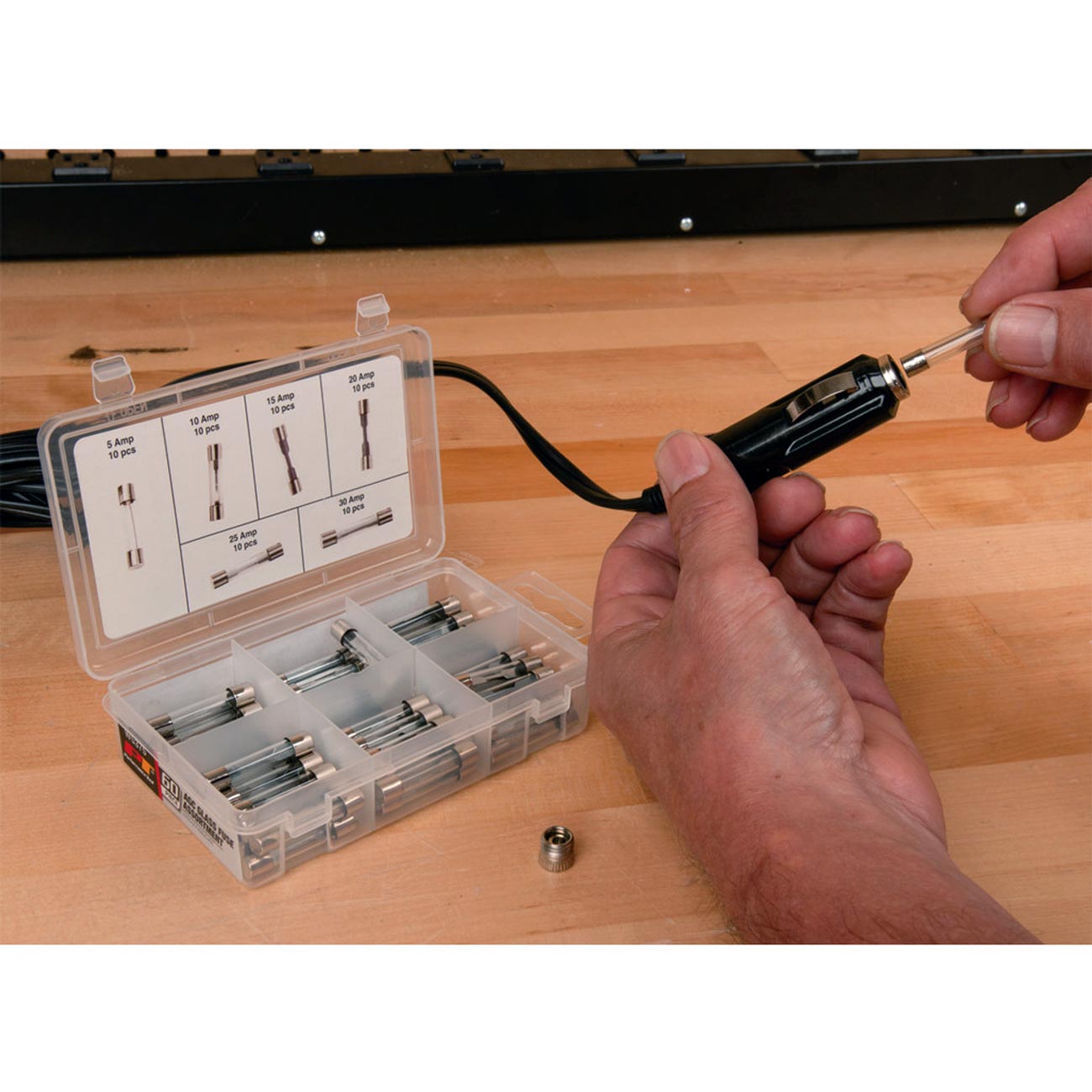 Performance Tool Assorted AGC Glass Fuse Assortment (5A to 30A) in a Clear Plastic Case (60 Pieces) - Clinch River Fishing USA