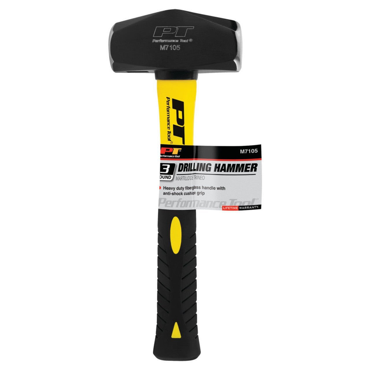 Performance Tool Heavy Duty 3 lb. Fiberglass Handle Drilling Hammer - Clinch River Fishing USA