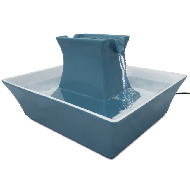 PetSafe Blue Stoneware Pagoda Fountain - PWW00-14898 - Clinch River Fishing USA