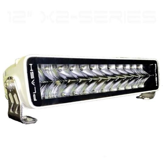 PLASHLIGHTS 12" X2-Series LED Light Bar - White Housing | X2-12-WHT - Clinch River Fishing USA
