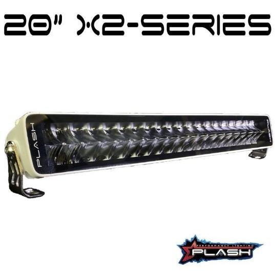 PLASHLIGHTS 20" X2-Series LED Light Bar - White Housing | X2-20-WHT - Clinch River Fishing USA