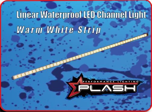 PLASHLIGHTS Linear Waterproof LED Channel Light - Warm White - 16" | RS-WW-16 - Clinch River Fishing USA