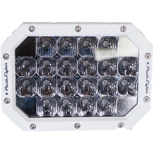 PLASHLIGHTS Quad LED Search Light - White Marine Housing | QUAD-CB-WHT *ON SALE* - Clinch River Fishing USA