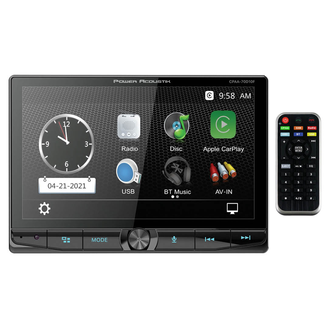 Power Acoustik 10.6" Floating Double Din DVD with Apple Car Play & Android Auto - Clinch River Fishing USA