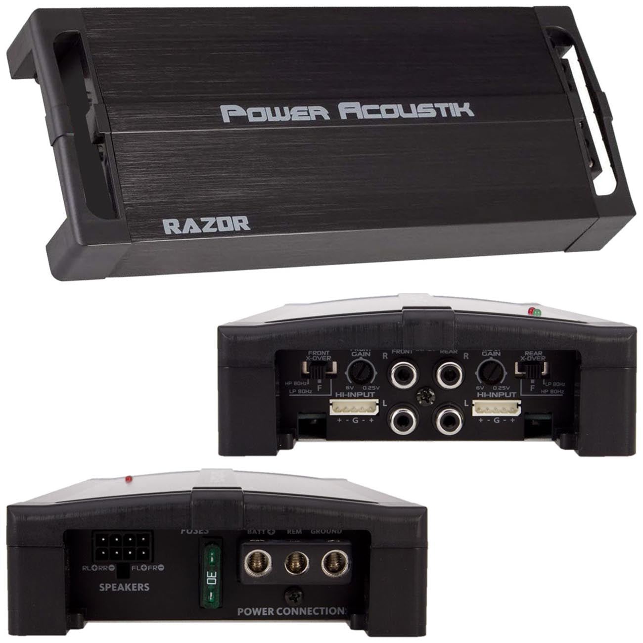 Power Acoustik Compact 4 Channel Amplifier - 600W RMS/1200W Max - Clinch River Fishing USA