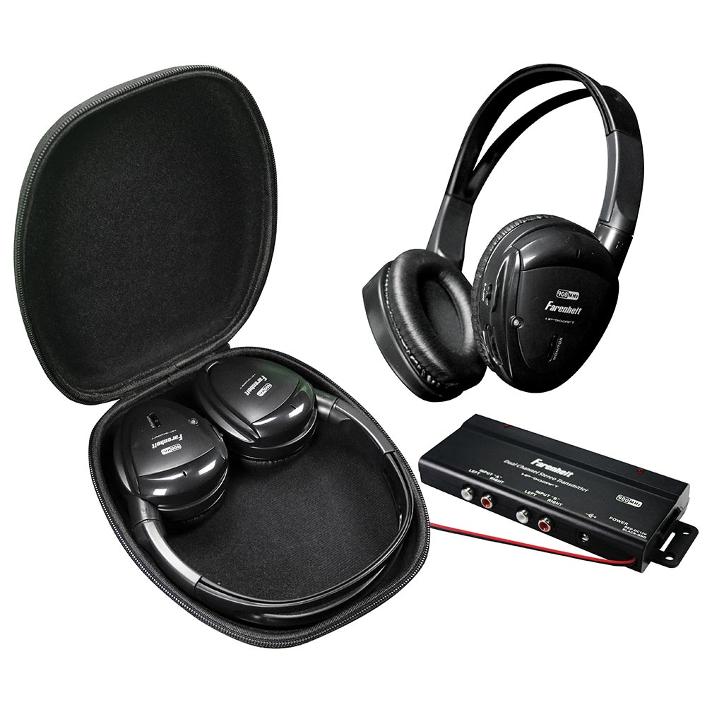 Power Acoustik - HEADPHONES *Pair* SWIVEL EARPAD 2CH.RF 900MHZ W/TRANSMITTER - Clinch River Fishing USA