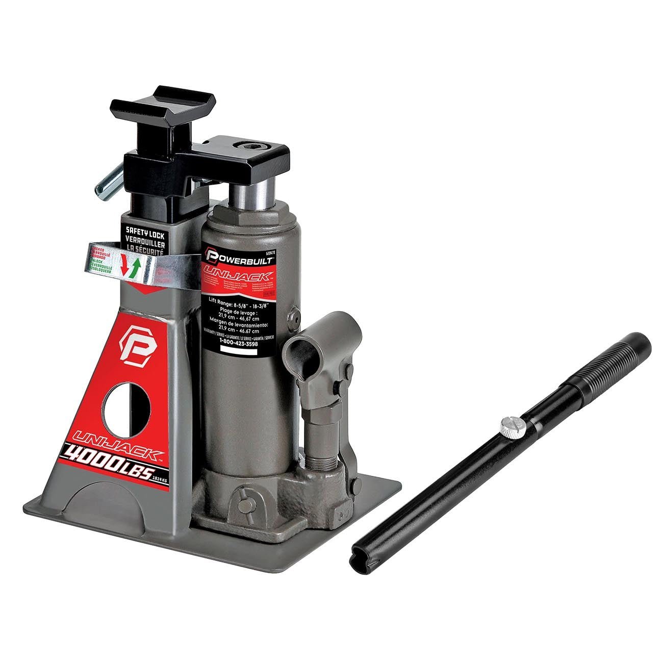 Powerbuilt 2-Ton UniJack Combination Hydraulic Bottle Jack & Jackstand in One - Clinch River Fishing USA