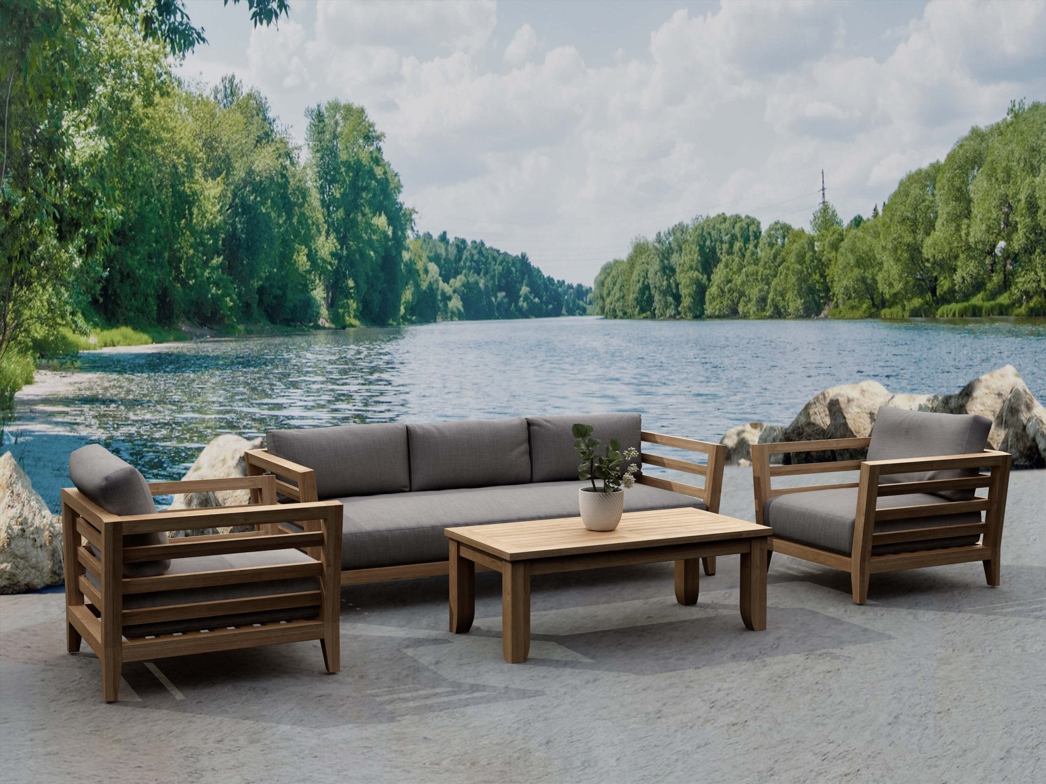 REPLACEMENT CUSHION SET-160 CORDOBA DEEP SEATING SET - Clinch River Fishing USA