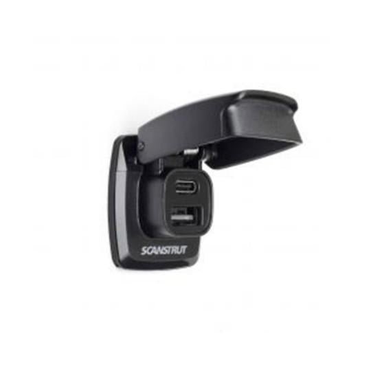 SCANSTRUT Flip Pro Fast Charge Dual USB-A & USB-C Socket | SC-USB-F1 - Clinch River Fishing USA