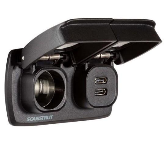 SCANSTRUT Flip Pro Multi - Dual USB-C with 12V Power Socket | SC-MULTI-F1 - Clinch River Fishing USA