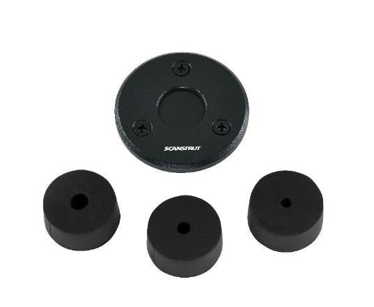 SCANSTRUT Low Profile Cable Seal to accommodate cables from 4-9mm (0.15"-0.35"), Anodized Aluminum - Black | DS-LP-21A-BLK - Clinch River Fishing USA