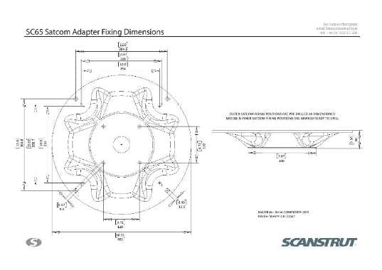 SCANSTRUT Satcom Dome Antenna Mount | SC65 *ON SALE* - Clinch River Fishing USA