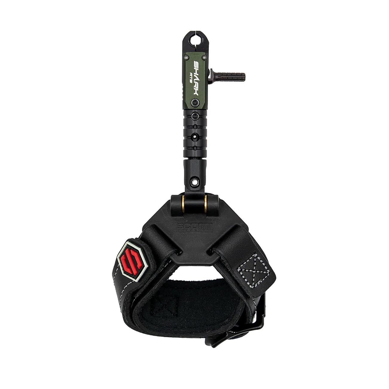 Scott "Shark RTS" Double Jaw Black Leather Release (Green Accents) - Clinch River Fishing USA