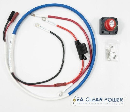 SEA CLEAR POWER Kayak Wiring Harness With Switch and Jumper, 4 ft | SCPKWWS - Clinch River Fishing USA