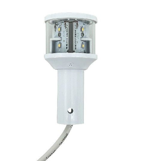 SEAVIEW (LTB TOP) White C5 Certified 24v Round 3NM LED Combination Mast Head All Around Light - P67 Watertight | LTBLED24C5 - Clinch River Fishing USA